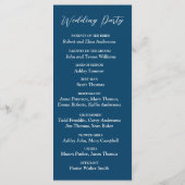 Programme Aquarelle Bleu Océan Vagues Avec Mariage Monogramm (Dos)