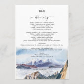 Programme Aquarelle Blue Mountains Pine Itinéraire Mariage (Dos)
