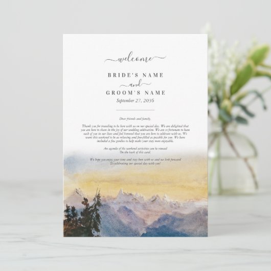 Programme Aquarelle Blue Mountains Pine Itinéraire Mariage (Debout devant)