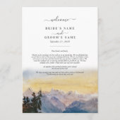 Programme Aquarelle Blue Mountains Pine Itinéraire Mariage (Devant)