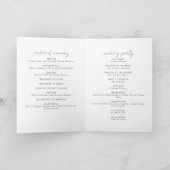 Programme Aquarelle Boho Abstraite | Cérémonie de mariage (Intérieur)