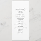 Programme Aquarelle Boho Abstraite | Cérémonie de mariage (Dos)