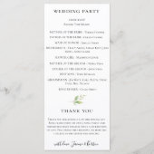 Programme Aquarelle botanique florale mariage lys (Dos)