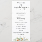 Programme Aquarelle botanique mariage floral lys (Devant)