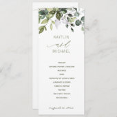 Programme Aquarelle Botanique mariage Verdure Élégante (Devant / Derrière)