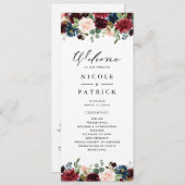 Programme Aquarelle Bourgogne et Mariage de fleurs bleues (Devant / Derrière)