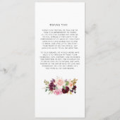 Programme Aquarelle Burgundy et Blush Fall FlorMariage (Dos)