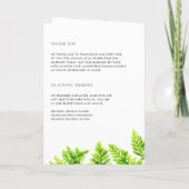 Programme Aquarelle Chartreuse Green Fern Feuille Mariage (Dos)