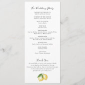 Programme Aquarelle Citrus Citrus Vert Mariage Floral (Dos)