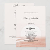 Programme Aquarelle de corail Abstraite peinte à la main (Devant / Derrière)