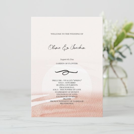 Programme Aquarelle de corail Abstraite peinte à la main (Debout devant)