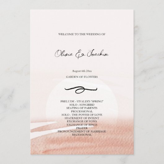 Programme Aquarelle de corail Abstraite peinte à la main (Devant)