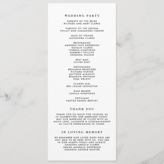 Programme Aquarelle Fleurs tropicales Mariage d'été (Dos)