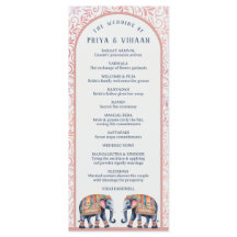 Aquarelle Floral Elephant Indien et Mariage hindou