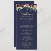 Programme Aquarelle Floral Marine Mariage (Devant / Derrière)