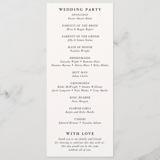 Programme Aquarelle Floral Rustique Automne Chaud Mariage d' (Dos)