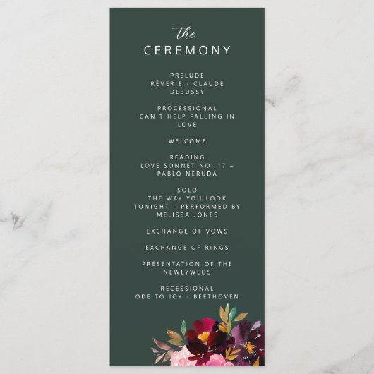 Programme Aquarelle florale de la Bourgogne verte (Devant)