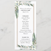 Programme Aquarelle florale et verte, Mariage double face (Devant)