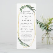 Programme aquarelle géométrique or feuillage (Debout devant)