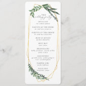 Programme aquarelle géométrique or feuillage (Dos)