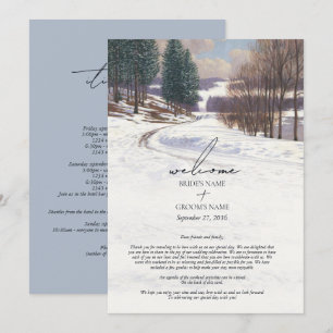 Programme Aquarelle hiver paysage neige Itinéraire Mariage