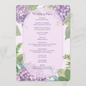 Programme Aquarelle Lavande Hydrangea Fleurs Mariage Fern (Dos)