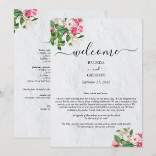 Programme Aquarelle Magnolia Fleurs Itinéraire Mariage