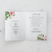 Programme Aquarelle Magnolia Mariage Ordre de service (Intérieur)