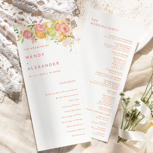 Programme Aquarelle Mariage plat Citrus