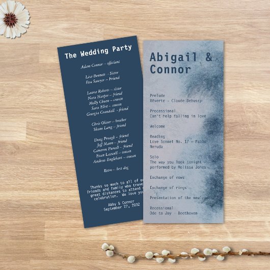 Programme Aquarelle moderne Abstraite ardoise bleu gris