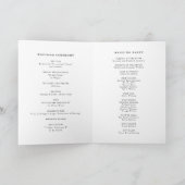 Programme Aquarelle Noël Floral Mariage d'hiver Livret (Intérieur)