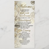 Programme Aquarelle Or Eucalyptus Foliage Mariage brillant (Devant)