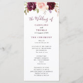 Programme Aquarelle prune violette et mariage à fleurs de pê (Devant)