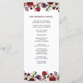 Programme Aquarelle romantique Bourgogne Rouge Blush Rose Fl (Dos)