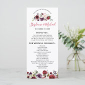 Programme Aquarelle romantique Bourgogne Rouge Blush Rose Fl (Debout devant)