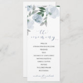 Programme Aquarelle romantique douce mariage Dusty Blue Grey (Devant / Derrière)