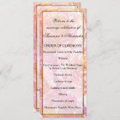 Programme Aquarelle rose Mariage (Devant / Derrière)