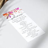 Programme Aquarelle rose orange automne floral écriture mari