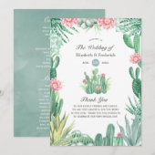 Programme Aquarelle Succulents Mariage (Devant / Derrière)