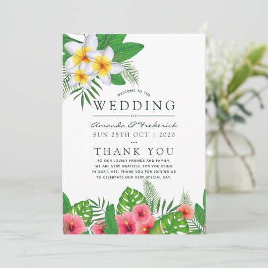 Programme Aquarelle Tropical Feuilles Beach Mariage (Debout devant)