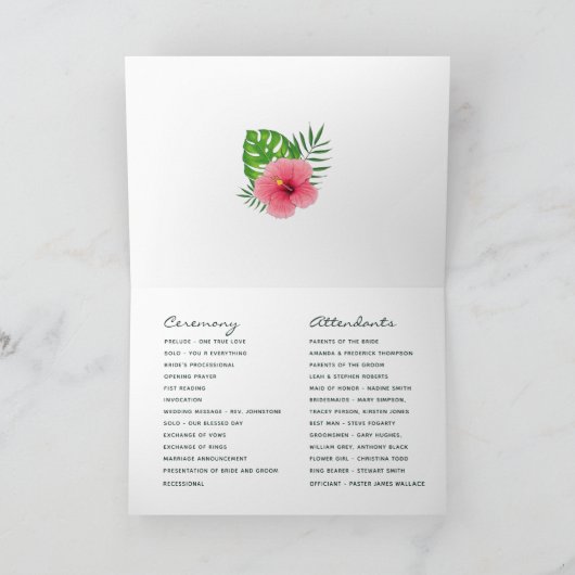 Programme Aquarelle Tropical Feuilles Beach Mariage (Intérieur)
