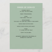 Programme Aquarelle turquoise photo florale Funérailles de 2 (Dos)