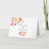 Programme Aquarelle vert clair et gris Mariage floral (Devant)