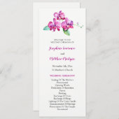 Programme Aquarelle violet orchidée Mariage floral (Devant / Derrière)