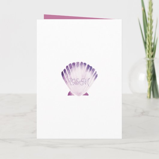 Programme Aquarelle violette Ocean Mermaid Shell repliée (Dos)