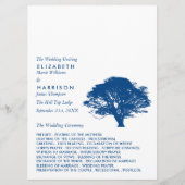 Programme Arbre de chêne bleu, Mariage rustique et minimalis (Devant)