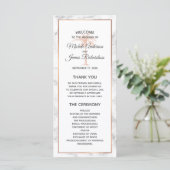 Programme Arbre de mariage élégant or rose cuivre marbre (Debout devant)