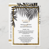 Programme Arbre de palmier noir Frances Gold Bordure Mariage (Devant / Derrière)