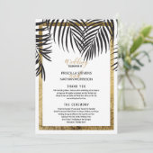 Programme Arbre de palmier noir Frances Gold Bordure Mariage (Debout devant)