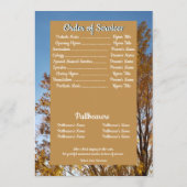 Programme Arbres à feuilles d'or automne Nom de la photo Cit (Dos)